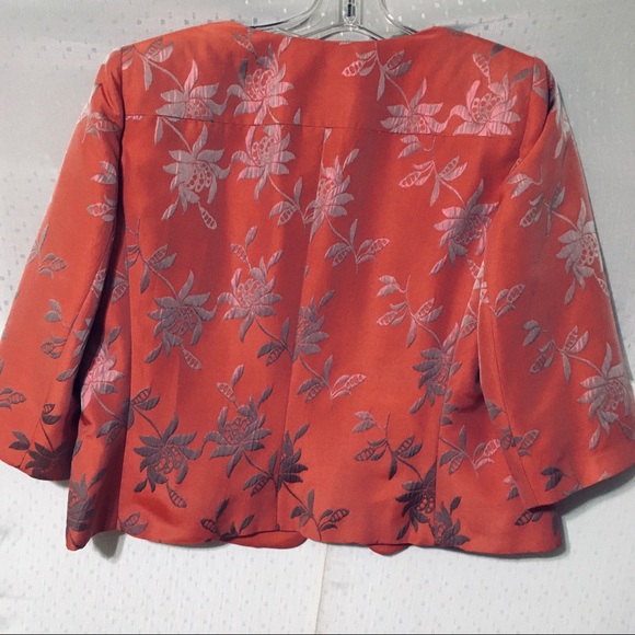 ARMANI COLLEZIONI Orange/Grey Jacket Size 14 - Picture 2 of 6